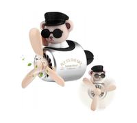 1 Pack Car Air Freshener Cute Bear Pilot Car Perfume Diffuser Vent Clip Rotating Propeller Automobile Air Outlet Fan Car Aromatherapy Ornament for Men