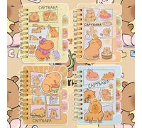 1 Pack Cute Small Spiral Notebooks Kawaii Cartoon Mini Memo Notepads Ruled Pages 54 Sheets Journals for Study, Drawing and Writing Notes Gift Reward for Friends Party Favor (Random Style, 10.5x8.5cm)