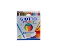 Pastelli colorati Stilnovo Acquarell - lunghezza 18cm mina 3,3mm - Giotto - Astuccio 24 pastelli colorati