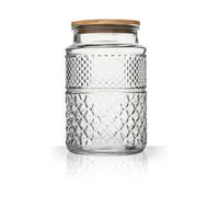 1 pack Kitchen containers Cereal jars Decorative jars Sealed glass jars (round 2000 ml + bamboo lid)