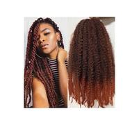 1 Packs Marley Twist Braiding Hair 18 Inch Crochet Afro Kinky Synthetic Braid Hair Extension Wear and Go(1B 350 Color)