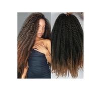 1 Packs Marley Twist Braiding Hair 18 Inch Crochet Afro Kinky Synthetic Braid Hair Extension Wear and Go(1B 27 Color)