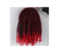 1 Packs Marley Twist Braiding Hair 18 Inch Crochet Afro Kinky Synthetic Braid Hair Extension Wear and Go(1B Red Color)
