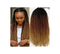 1 Packs Marley Twist Braiding Hair 18 Inch Crochet Afro Kinky Synthetic Braid Hair Extension Wear and Go(1B 30 27 Color)