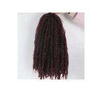 1 Packs Marley Twist Braiding Hair 18 Inch Crochet Afro Kinky Synthetic Braid Hair Extension Wear and Go(99j Color)