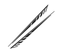 1 Paia Auto Corpo Lato Adesivi, Sport Racing Stripe Adesivo, Autoadesivo Striscia Auto Impermeabile Decalcomanie Vinile Universale per Tutte le Auto SUV Camion
