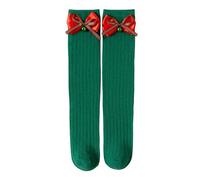 1 paia di calzini natalizi per bambini, calzini antiscivolo, calzini comodi e sicuri con fiocco, ricchi di allegria festiva