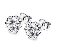 1 Paia Di Orecchini Alla Moda Da Uomo E Da Donna Set Orecchini In Acciaio Inossidabile Orecchini Da Uomo E Da Donna Zirconi 6 MmIntelligenza pratica.