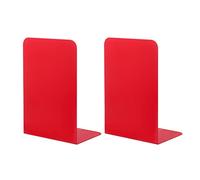 1 Paia Fermalibri per Mensole, MSDADA Reggilibri per Libreria, Porta Libri da Scrivania, Ferma Libri da Scaffale per Libreria, Ufficio, Casa, Biblioteca, Scuola, Studenti Regalo(Rosso)