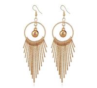 1 Paia oro Esagerare Grande Rotondo Swing Orecchini Per Le Donne Geometrico Lucido Nappa Lunga Goccia Gioielli di Modo Regalo Design Pratico