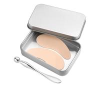 1 Paia Patch Occhi Riutilizzabili, Silicone Cuscinetti in Gel per Gli Occhi Maschera Sotto Gli Occhi Rughe e Rughe Sottili con Applicatore di Crema per Gli Occhi e Custodia in Latta (Crema)