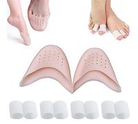 1 Paia Salvapunte in Silicone Danza Classica, Piede Suggerimento Manicotto, Salvapunta per Scarpe a Punta Ballet + 4 Paia Salvapunte in Silicone, Protezione Piedi in Silicone, Per Prevenire Vesciche