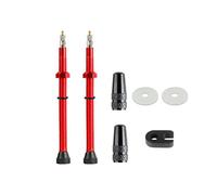 1 Paia Tubeless Value Stems Premium No Leak Tubeless Presta Valve Stems Kit Con Integrato Valore Core, Anelli Di Protezione E Valvola Stem Caps Fit La Maggior Parte Dei Cerchi Tubeless Bicicletta