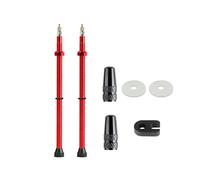 1 Paia Tubeless Value Stems Premium No Leak Tubeless Presta Valve Stems Kit Con Integrato Valore Core, Anelli Di Protezione E Valvola Stem Caps Fit La Maggior Parte Dei Cerchi Tubeless Bicicletta