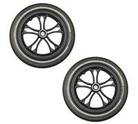 1 Paio 12 Pollici Ruote Posteriori per Sedie a Rotelle Assemblaggio, 12 ½x2 ¼ Solid Gomma Ruota Sostitutiva per Sedia a Rotelle per Molte Carrozzina Elettrica con 1/2" (12mm) Cuscinetti