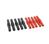 1 paio 2 paia connettore a banana da 4 mm presa prolunga adattatore femmina-femmina Accoppiatore spina a banana isolato(2 pairs)