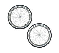 1 Paio 24 Pollici Ruote Posteriori per Sedie a Rotelle Assemblaggio, 24 X1 3/8 Gonfiabile Ruote in Gomma, Lega di Alluminio Ruote con Cuscinetto 1/2" (12 mm) per Manuale Sedia a Rotelle (Color : Gray