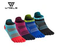 1 Paio/3 Paia di Calze Separadita Unisex WRELS, Design a Cinque Dita. Materiale in Rete, Traspirante e Assorbente. Tallone Anatomico, Adatto per Uso Quotidiano e Sport. 3 paia di L nere,3 paia di S ne