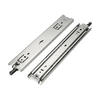 1 Paio 51mm Guide Per Cassetti Pesanti Con Serratura 3 Pieghe Guide Per Cassetti Estrazione Totale Cursori A Sfera Carico Massimo 68KG Montaggio Laterale Binari Per Armadietti(750mm)