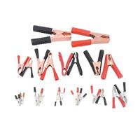 1 paio 5A 50/100/200A 50mm Morsetti a coccodrillo Morsetto a coccodrillo Rosso Nero Metallo Spina a banana Connettore(1pair no.3)