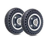 1 Paio 7 Pollici Sedia a Rotelle Anteriore Ruote Assemblaggio, 7×2 Nido d'ape Solido Pneumatico, Mozzo in Lega di Alluminio