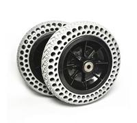 1 Paio 8 Pollici a Nido d'ape Anteriore Assemblaggio Ruote per Sedia a Rotelle, Ruota Solido, 200×50 Pneumatici in Gomma Grigia