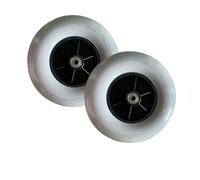 1 Paio 8" x 2" (200x50) Sostituire Ruote Anteriori per Sedie a Rotelle, Solido Antiscivolo Ruote per Sedia a Rotelle per Molte Sedie a Rotelle Standard/Carrozzina Elettrica, Cuscinetto 5/16"(8mm)