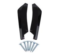 1 Paio Alette In Fibra Carbonio Estensione Gonna Laterale Paraurti Anteriore Posteriore Striscia Spoiler Diffusore Splitter Protezione Antigraffio Alettone auto(Nero)