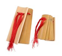 1 Paio allegro Sensazione tattile Accessori per percussioni giocattolo a percussione per rumori di festa Bambù Vaguelly