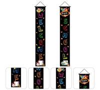 1 paio Back To School Couplets Decor Door Hanging Banner Banner di benvenuto