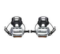 1 Paio Bicicletta Pedali 12,7 Mm 1/2'' Punta Clip Fissa Piede Argento Tono