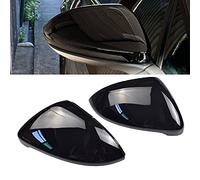 1 Paio Calotta Specchio Retrovisore Sinistra Destra Coperchi a specchio laterale per VW Golf MK7 7.5 GTI 7 Golf 7 R (Nero Brillante)