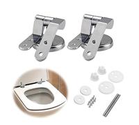 1 Paio Cerniere Copriwater Lega di Zinco Cerniere Water di Ricambio Parte Ricambio Della Cerniera Coperchio WC Antiruggine Durevole, per Famiglie, Aziende, Hotel, Centri Commerciali Ecc-Argento