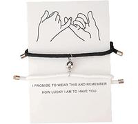 1 Paio Coppia Bracciale Bracciali in Acciaio Inossidabile Corda Intrecciata Distanza Corrispondenza Pinky Promise Bracciale Amicizia Fidanzato Fidanzata Gioielli Convenient Design