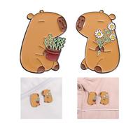 1 Paio Coppie A Forma Cappa Forma Battuta Da Cartone Animato Battuta Zaino Badge In Lega Con Perno Per Perno Per Casual E Feste Indossare Gioielli Tema Animale