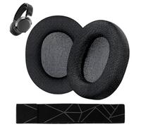 1 Paio Cuscinetti Auricolari e 1 Fascia di Ricambio per SteelSeries Arctis 7/7+/7P/7P+/7X/7X+/9/9X/Pro/Prime Wireless Gaming Cuffie con Schiuma di Isolamento acustico Sostituzione Mesh Traspirante