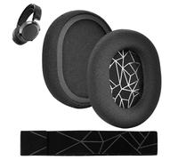1 Paio Cuscinetti Auricolari e 1 Fascia di Ricambio per SteelSeries Arctis 7/7+/7P/7P+/7X/7X+/9/9X/Pro/Prime Wireless Gaming Cuffie con Schiuma di Isolamento acustico Sostituzione (Nero+Bianco)