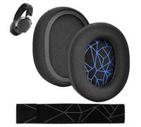 1 Paio Cuscinetti Auricolari e 1 Fascia di Ricambio per SteelSeries Arctis 7/7+/7P/7P+/7X/7X+/9/9X/Pro/Prime Wireless Gaming Cuffie con Schiuma di Isolamento acustico Sostituzione (Nero+Blu)