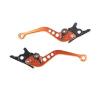 1 paio di accessori universali for la modifica della motocicletta Freni a disco anteriori e posteriori regolabili Leva della maniglia del freno a doppio disco Completo(Orange)
