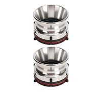 1 Paio di Adattatori per Hub NAB, Dispositivo di Caricamento Universale da 10 Pollici, per Studer ReVox Akai Teac (Argento)