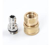 1 paio di adattatori Quick Connect per idropulitrice a sgancio rapido 1/4 maschio M22/14 femmina maschio in ottone ad alta pressione fiaccole