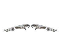 1 Paio di Adesivi Auto Decor Metal Accessori per Il Corpo dell'emblema del Bagagliaio dell'auto per Jaguar X-Type F-Type S-Type XE XF XJ XK XJR XFR XJS XJL,Argento