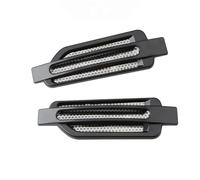 1 paio di adesivi per spoiler del flusso d'aria del parafango dell'auto, decalcomania 3D per squalo, copertura della griglia di aspirazione Side Window Scoop Feritoie(Pair black)