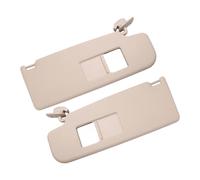 1 paio di alette parasole per auto con specchio per il trucco, colore beige