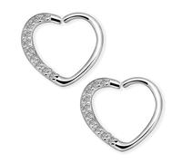 1 Paio Di Anelli Da Naso Con Zirconi, Gioielli Per Piercing All'Orecchio, Gioielli Per Cartilagine, Gioielli A Cuore, Anelli Per Gioielli Piercing A Spirale, Gioielli Piercing