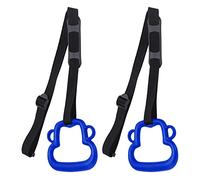 1 paio di anelli per ginnastica per bambini con cinghie regolabili Anelli per esercizi per bambini, capacità di 150 kg (Blu)