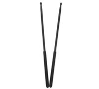 1 paio di bacchette in metallo 5A nere: bacchette per batteria jazz in lega di