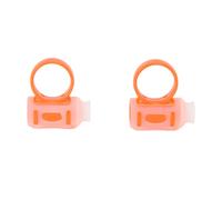 1 Paio di Bacchette in Silicone per Bacchette, Controller per Bacchette, Controller per Dita, Clamp/Holder di Controllo per Bacchette Jazz per Principianti (bianco arancio)
