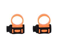 1 Paio di Bacchette in Silicone per Bacchette, Controller per Bacchette, Controller per Dita, Clamp/Holder di Controllo per Bacchette Jazz per Principianti (arancione nero)
