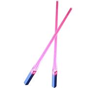 1 paio di bacchette luminose riutilizzabili, per sushi, a LED, per compleanni, carnevale, feste, vacanze, Halloween, forniture per feste (rosa)